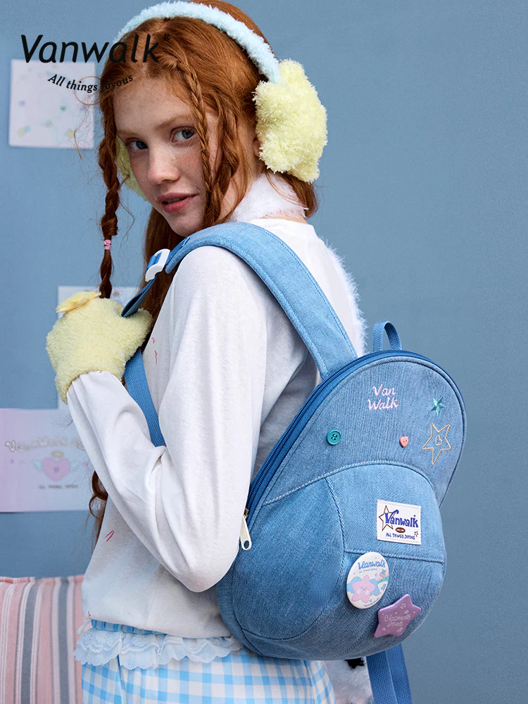 Vanwalk Lucky Star Series Baseball Cap Shaped Backpack