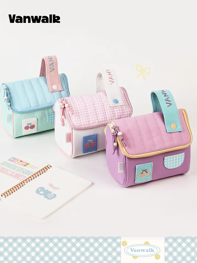 Vanwalk Cherry House Portable Makeup Pouch