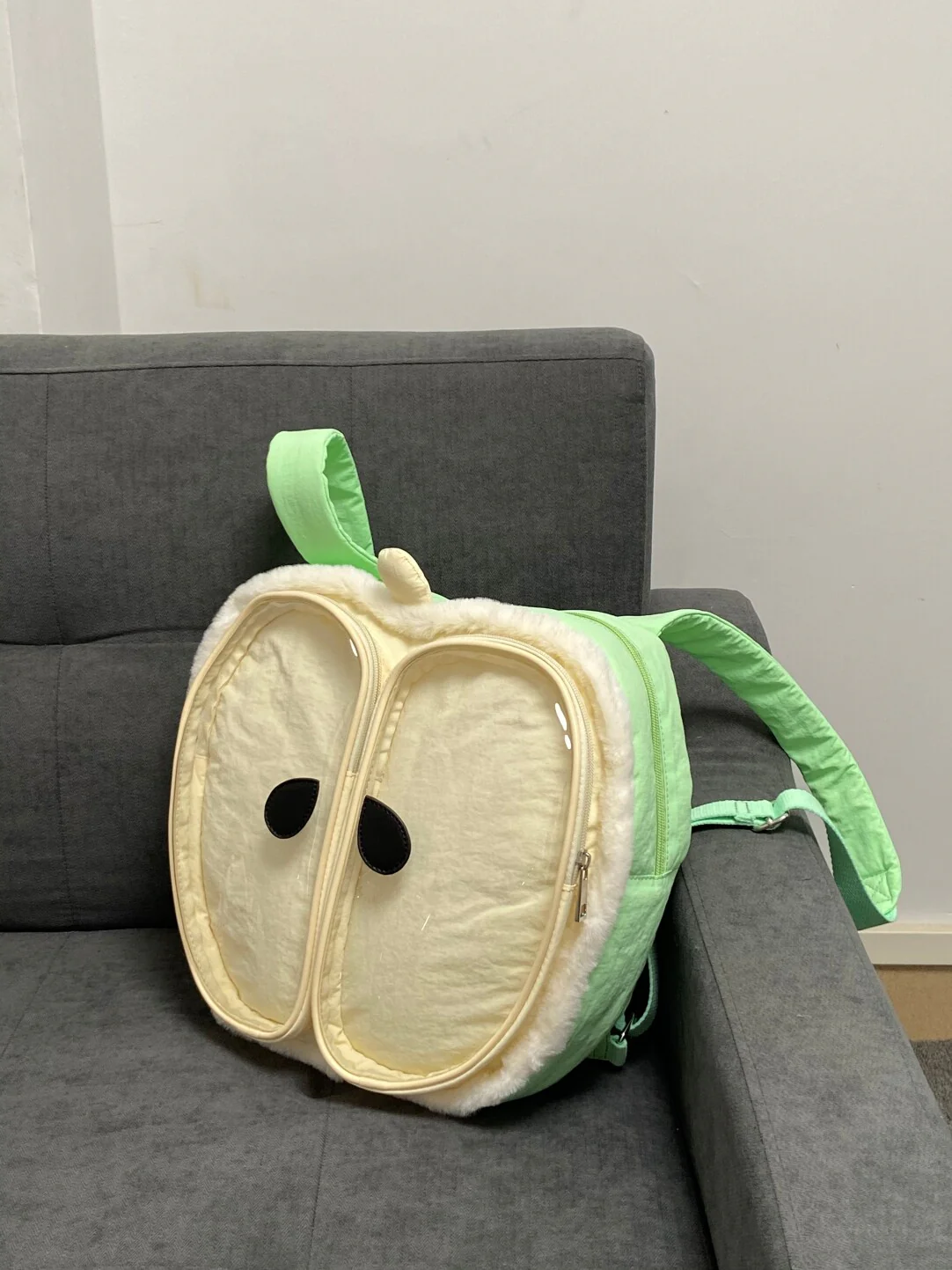 Plush Apple-Shaped Ita Backpack
