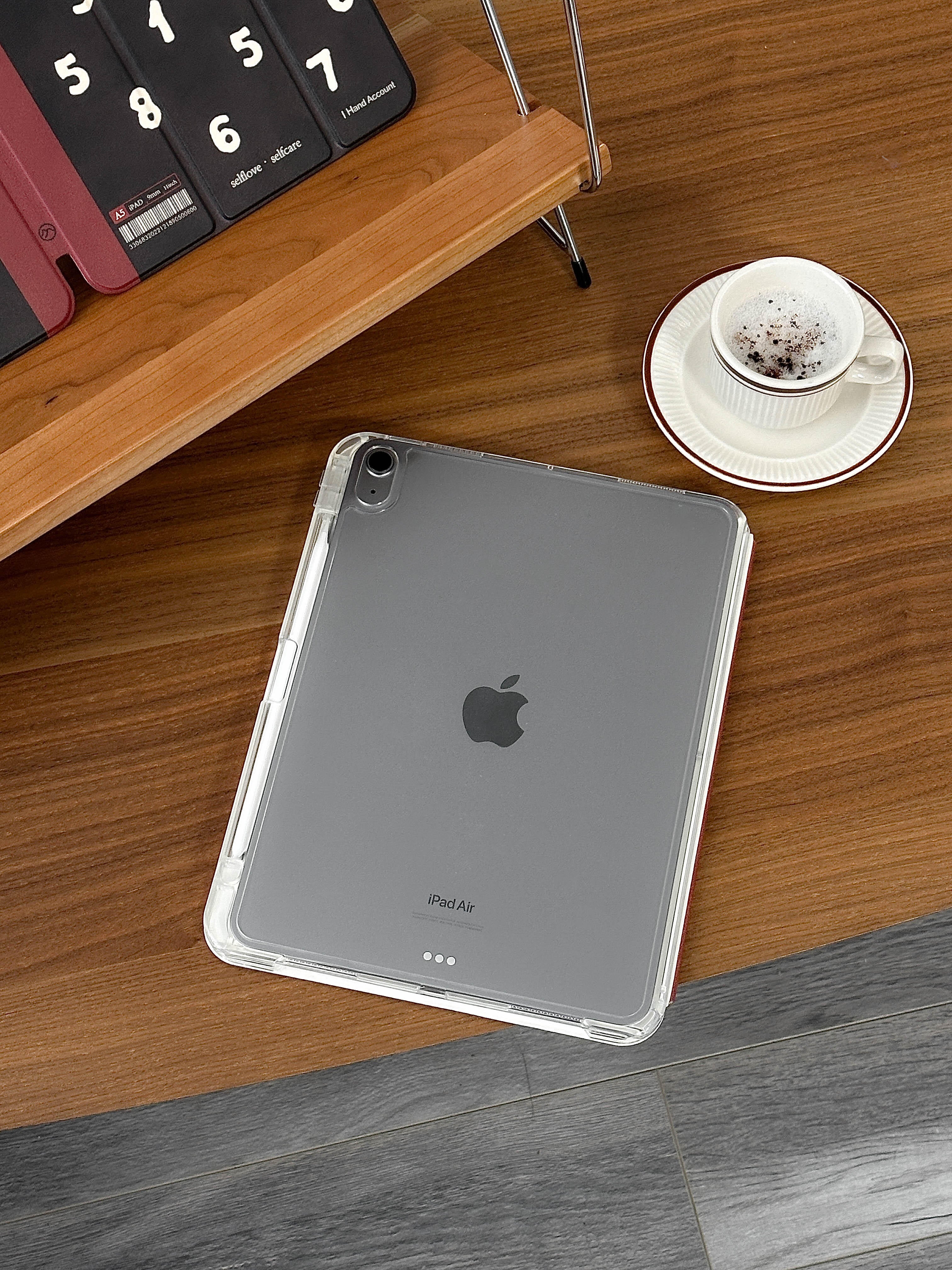 Black Red Number iPad Case