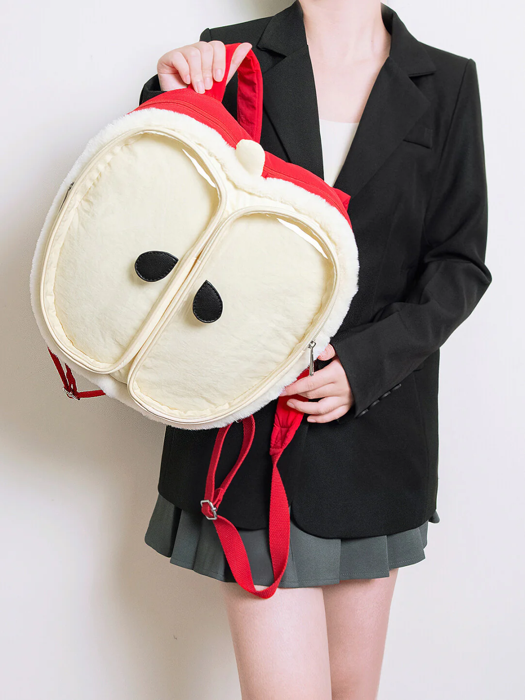 Plush Apple-Shaped Ita Backpack