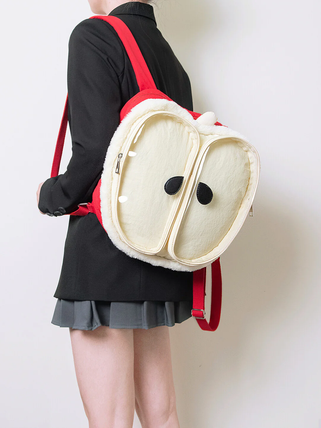 Plush Apple-Shaped Ita Backpack