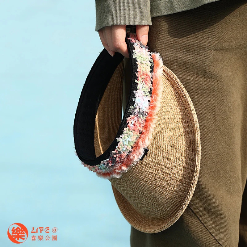 Braided Straw Half Visor Hat