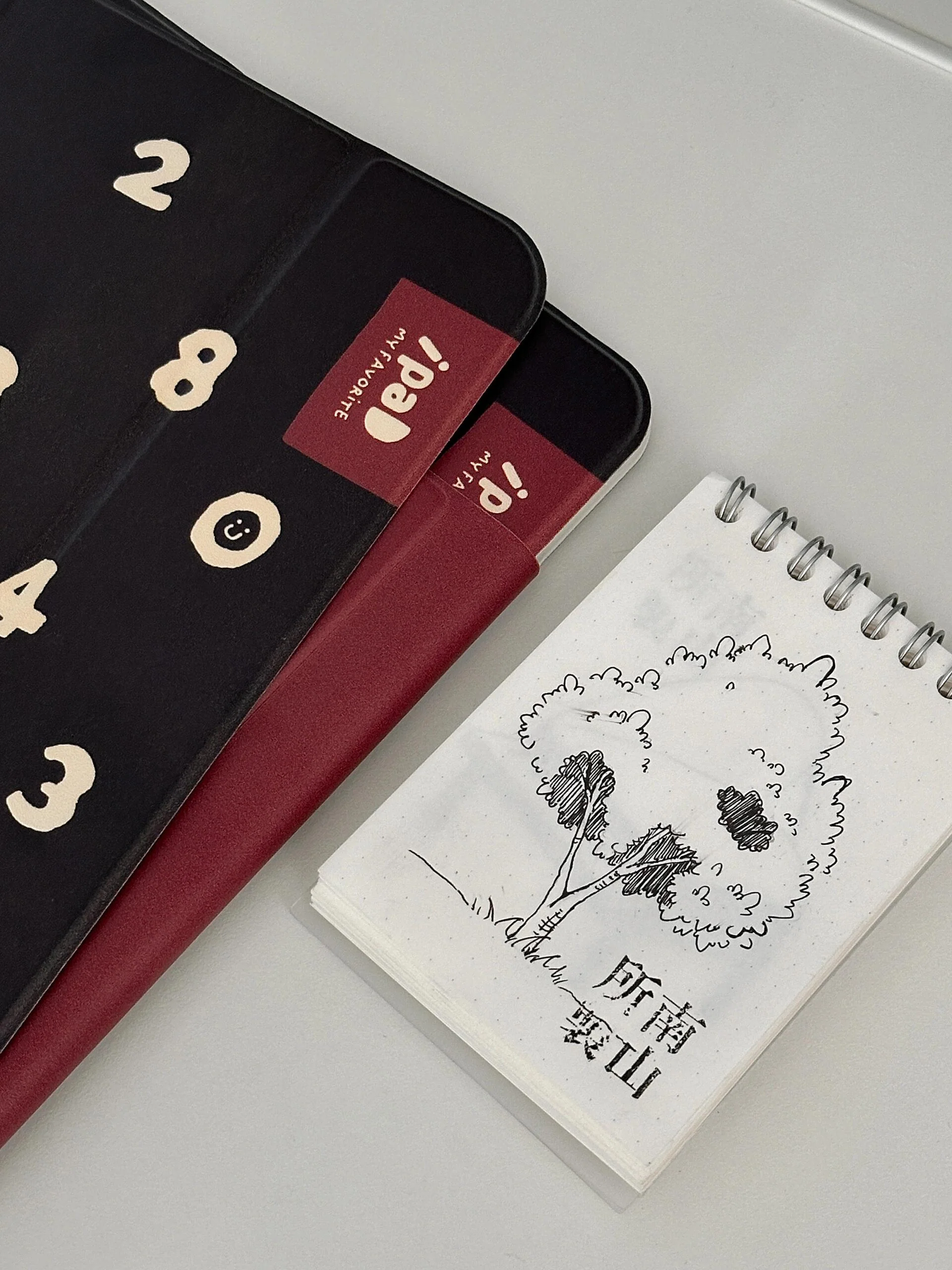 Black Red Number iPad Case