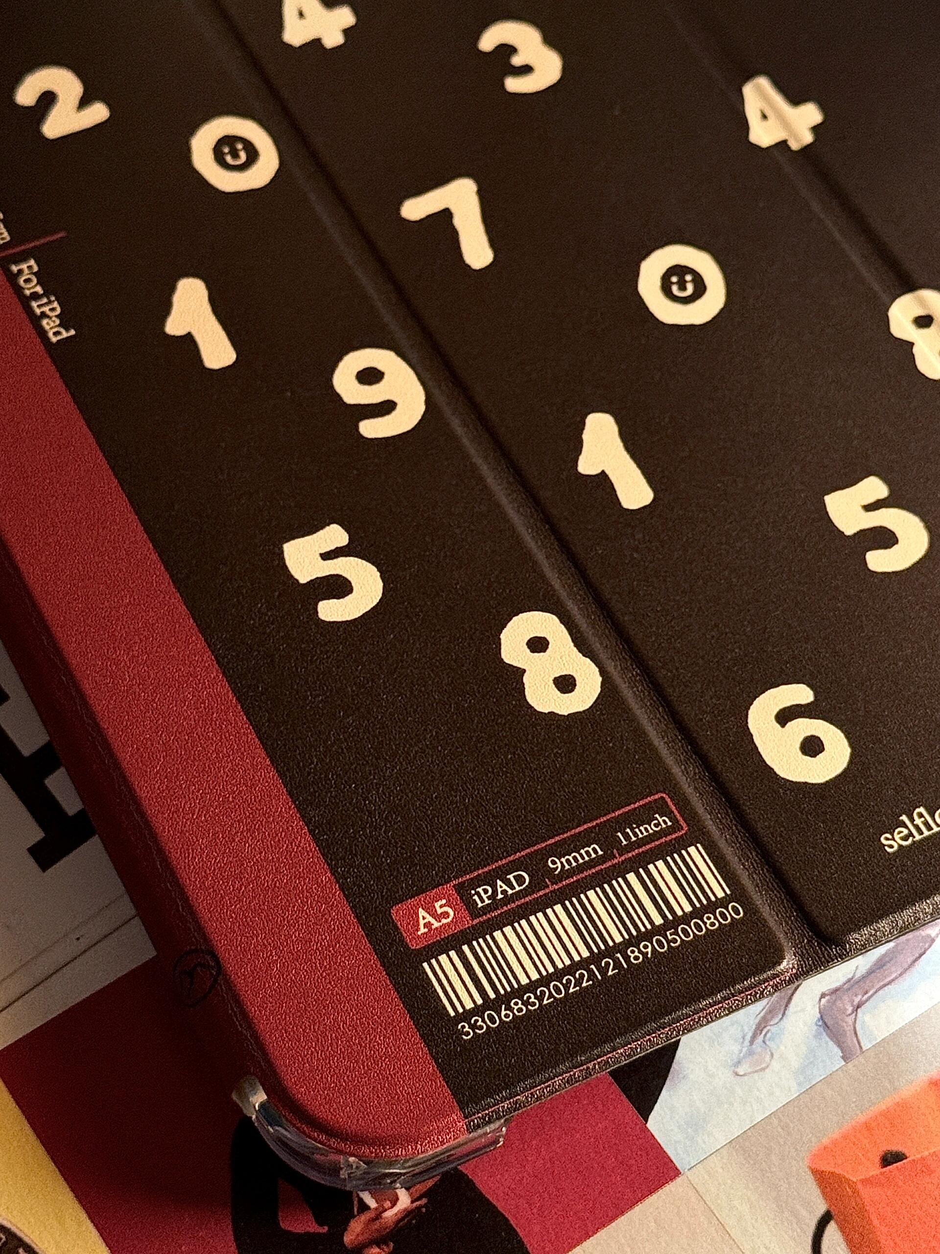 Black Red Number iPad Case