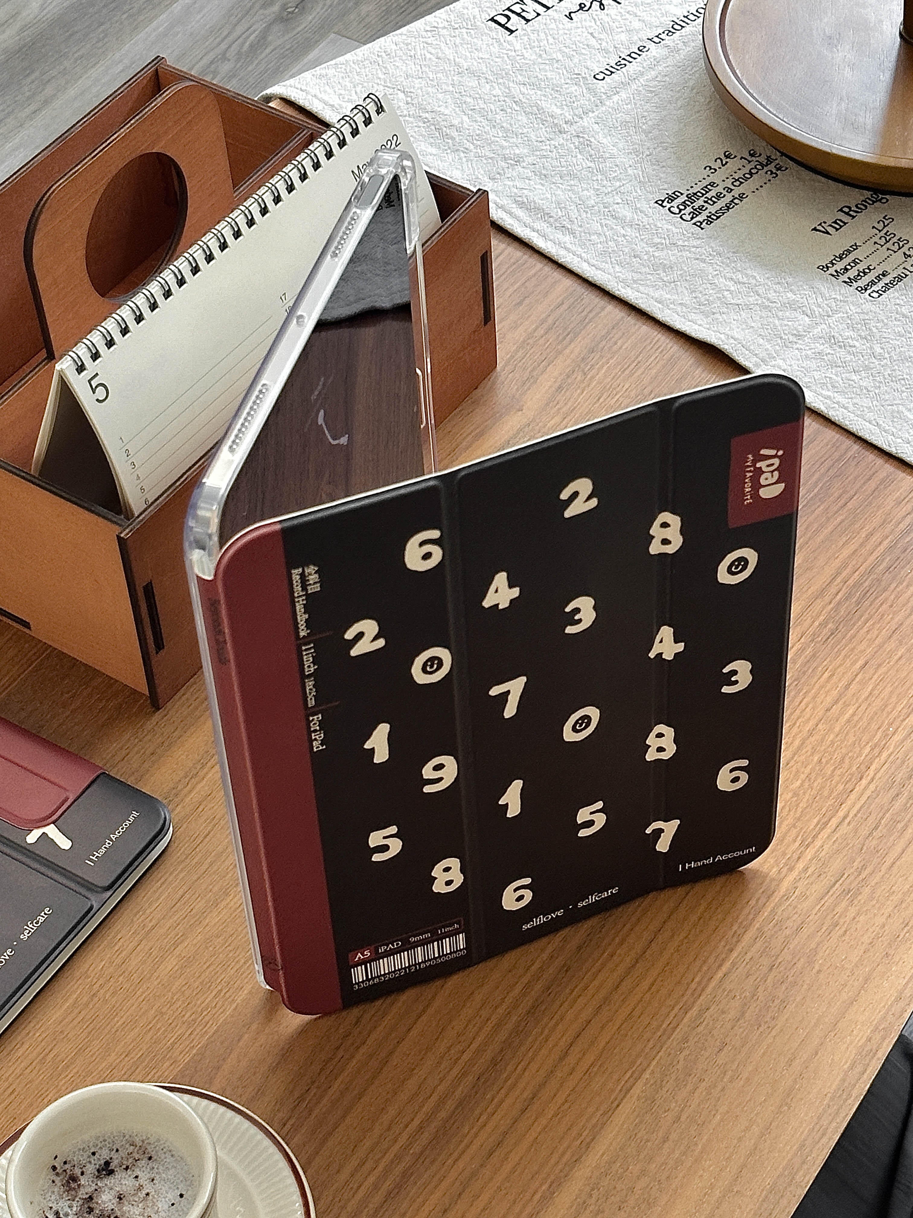 Black Red Number iPad Case