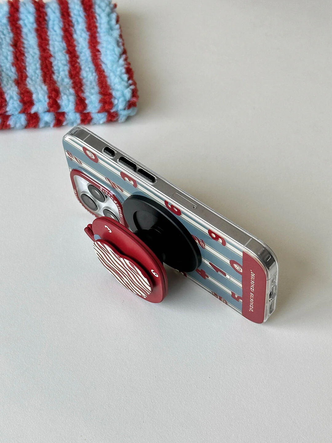 Red Apple Number Printed Phone Case