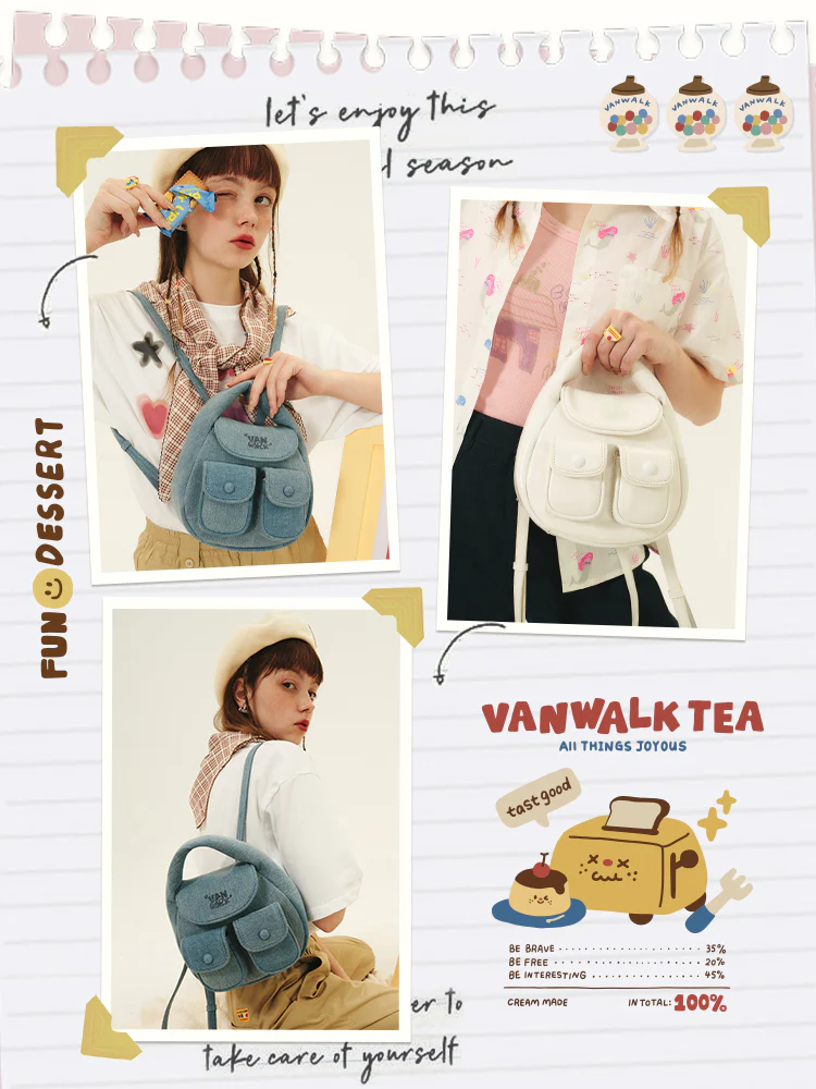 Pocket Tote Crossbody Denim Bag