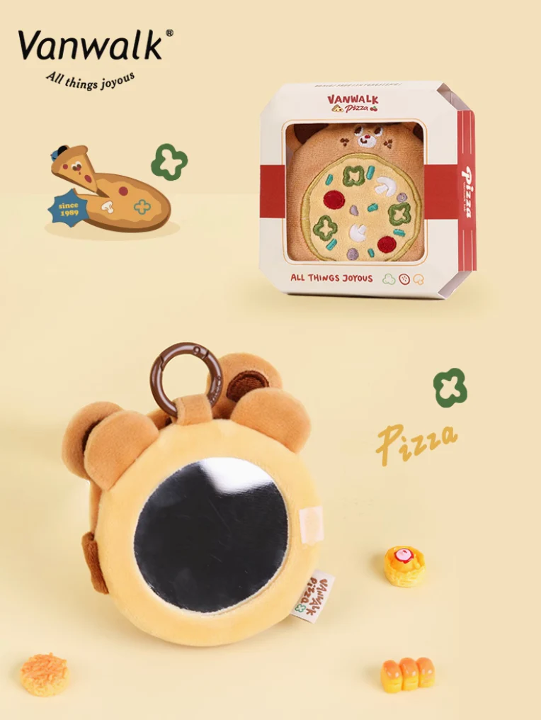 Vanwallk Pizza Time Mini Mirror