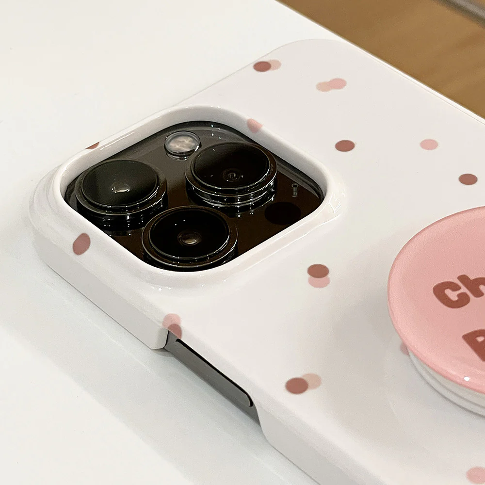 Cream Spots Printed Phone Case