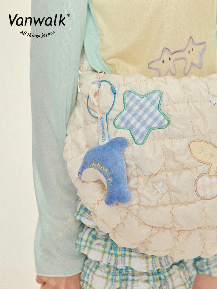 VANWALK Bubble Island Ruffled Cloud Crossbody Bag