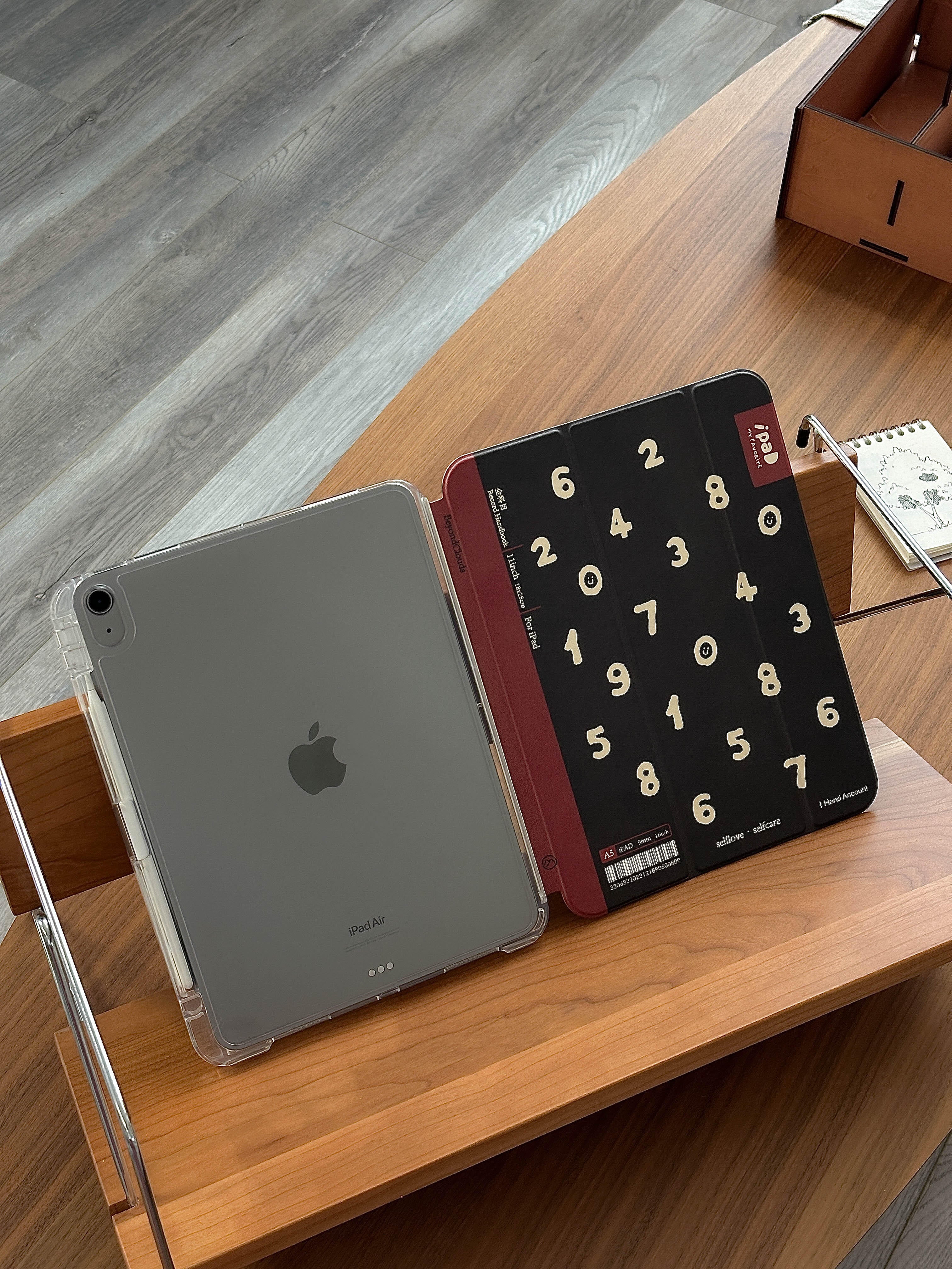 Black Red Number iPad Case