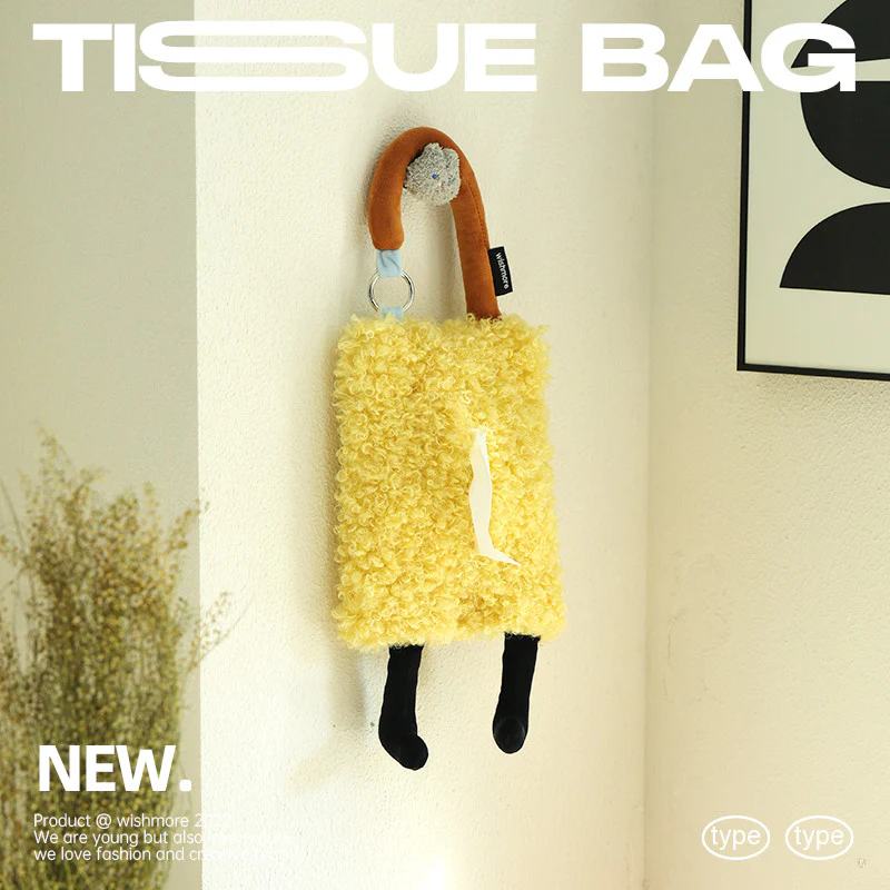 Hangable Cute Plush Tissue Bag