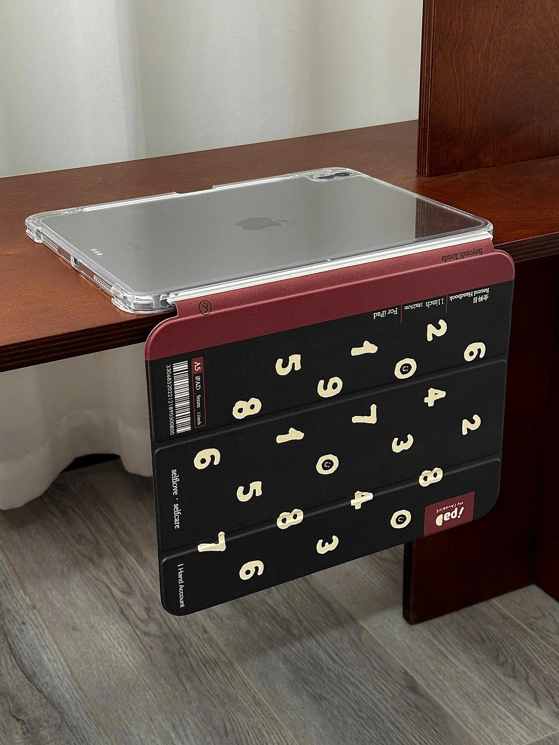 Black Red Number iPad Case