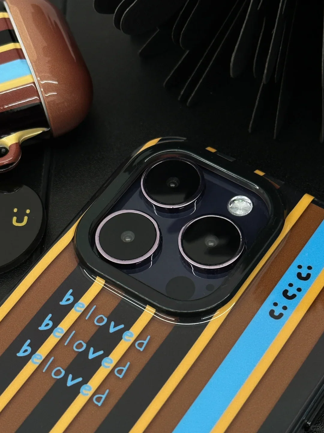 Black Brown Strip Phone Case