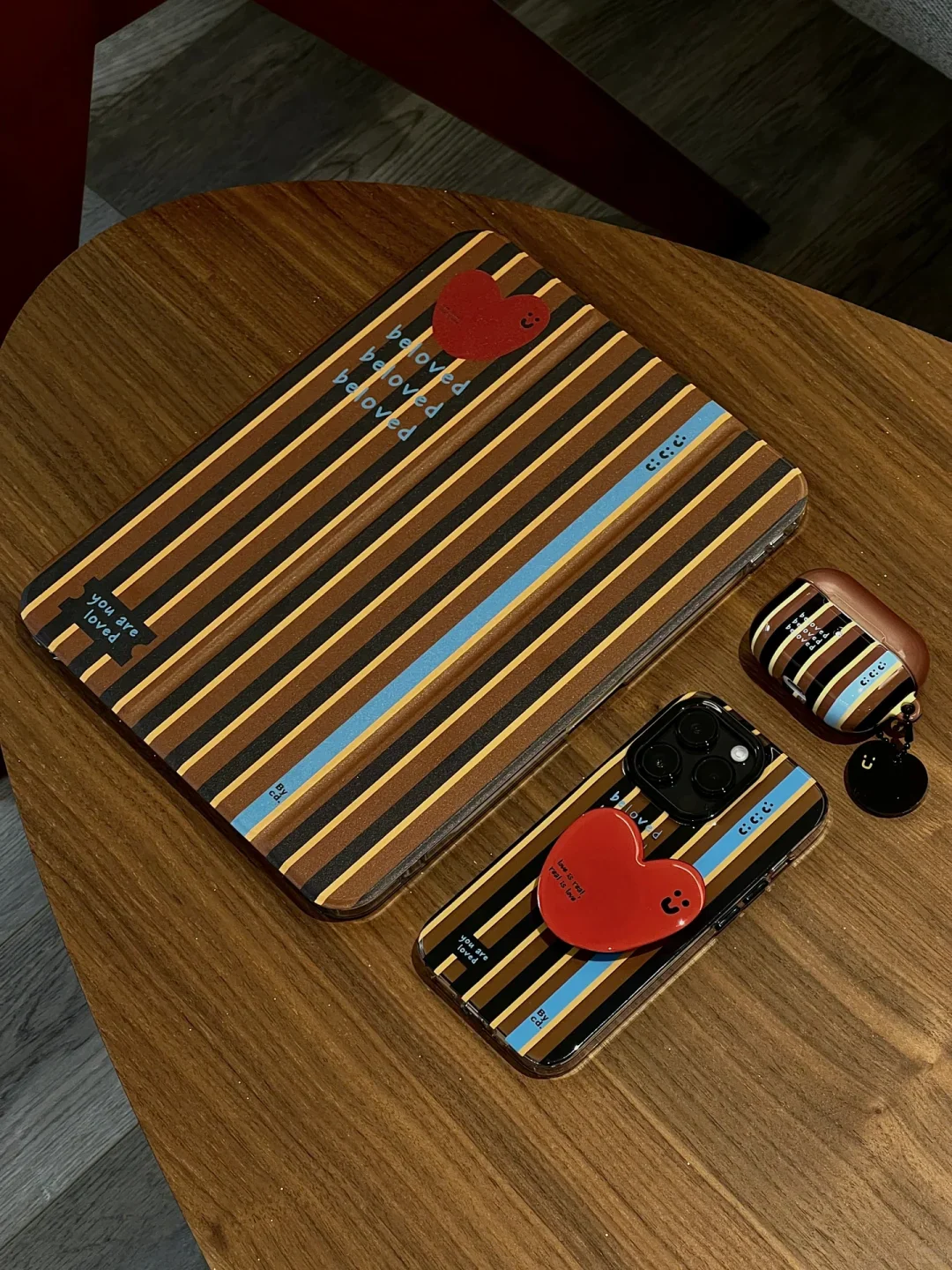 Black Brown Strip Phone Case