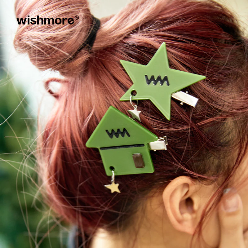 Star House Shape Hair Clip