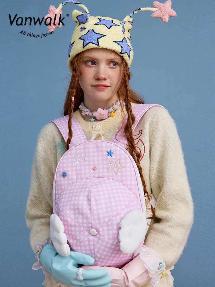 Vanwalk Lucky Star Series Baseball Cap Shaped Backpack