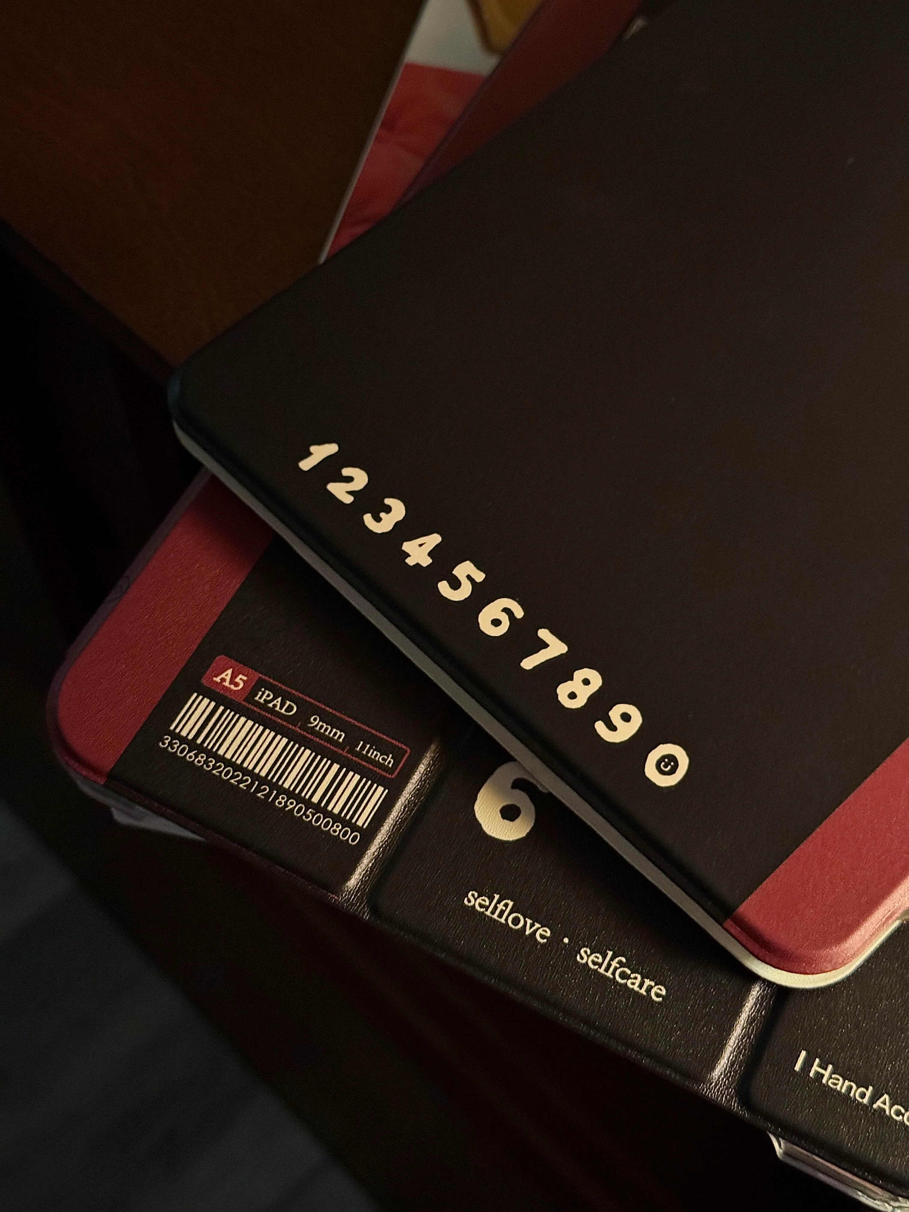 Black Red Number iPad Case