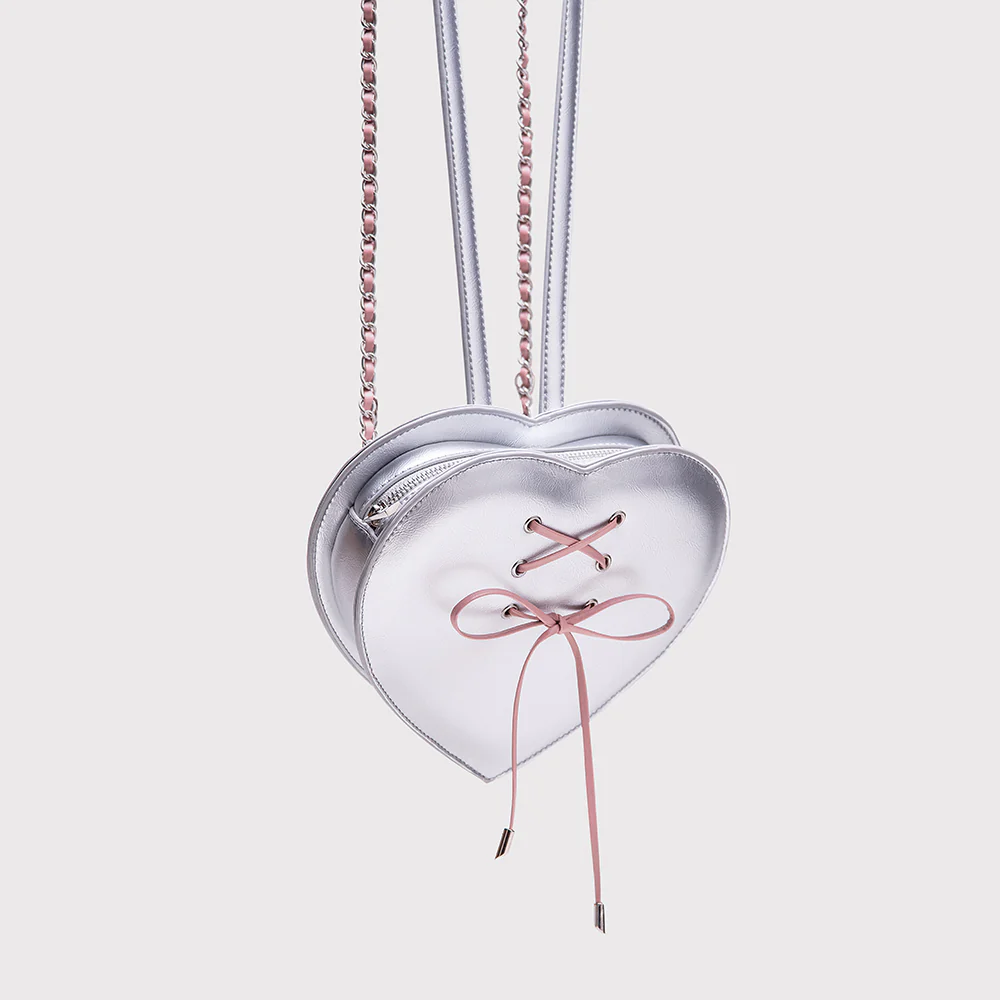 Y2k Bowtie bandage gemstone heart shape backpack