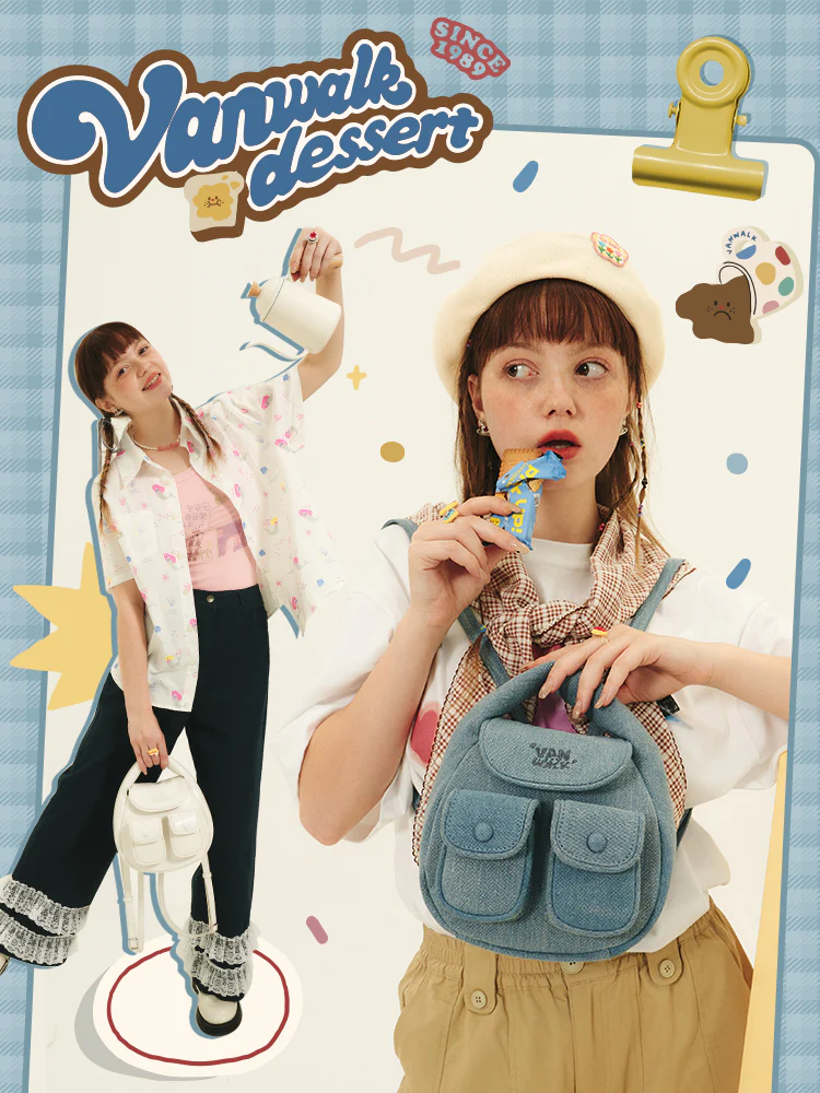 Pocket Tote Crossbody Denim Bag