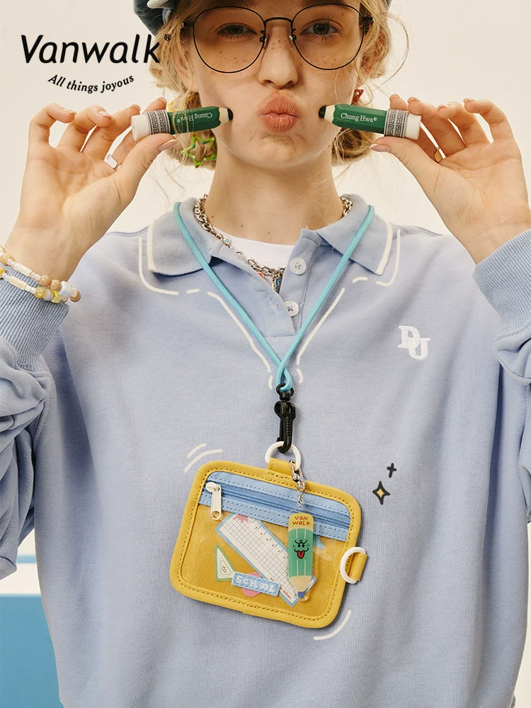 Odd School Card Holder With Lanyard