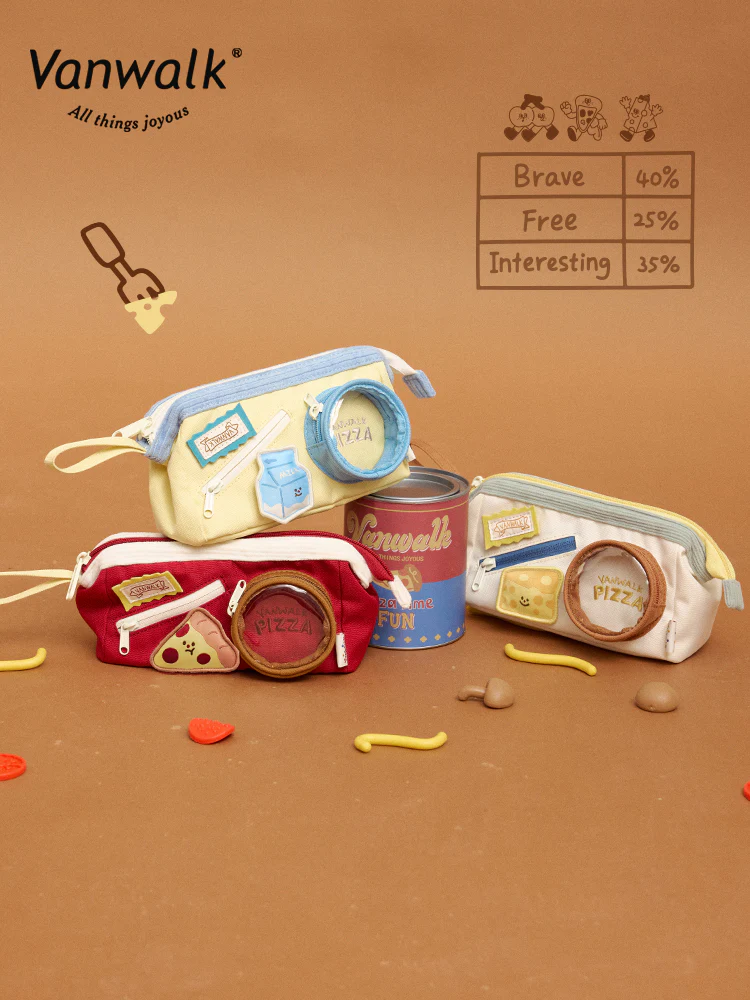 Vanwalk Pizza Time Pencil Bag