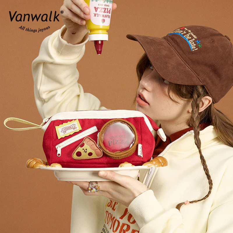Vanwalk Pizza Time Pencil Bag