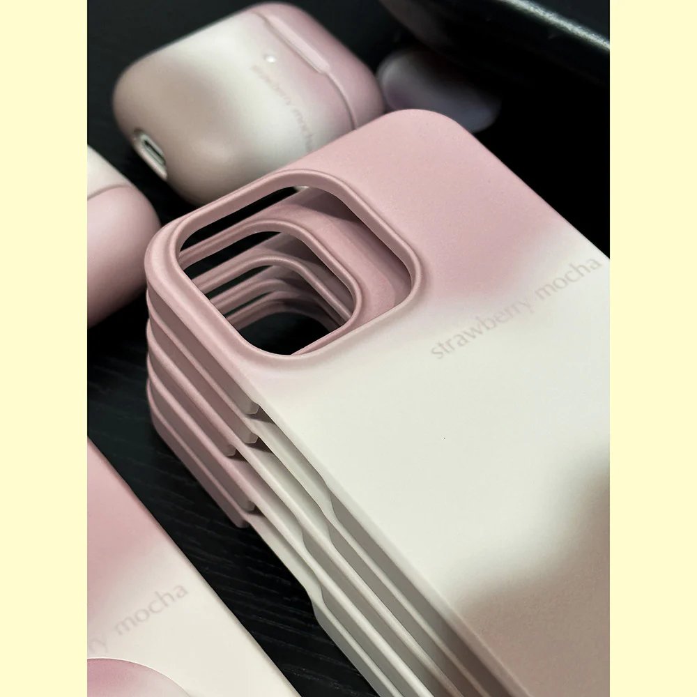 Matcha Latte Ombre Aesthetic Phone Case + AirPods Case