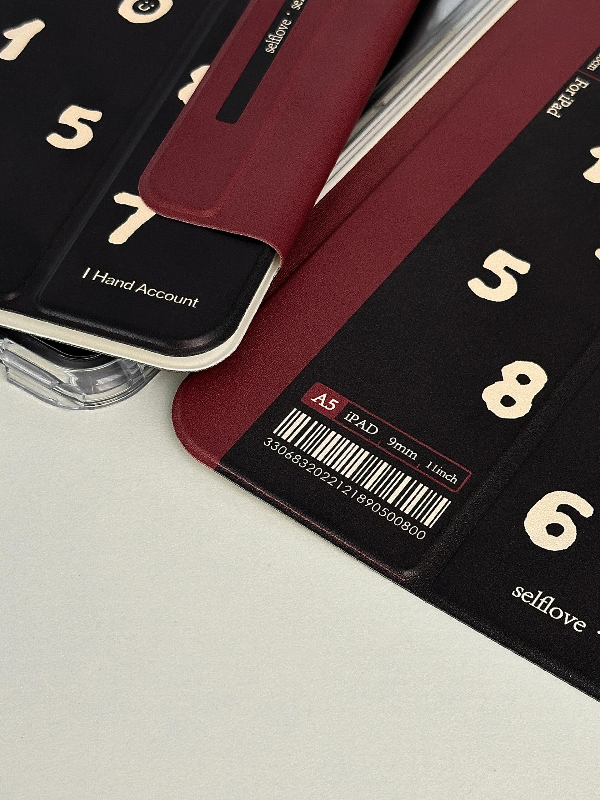 Black Red Number iPad Case