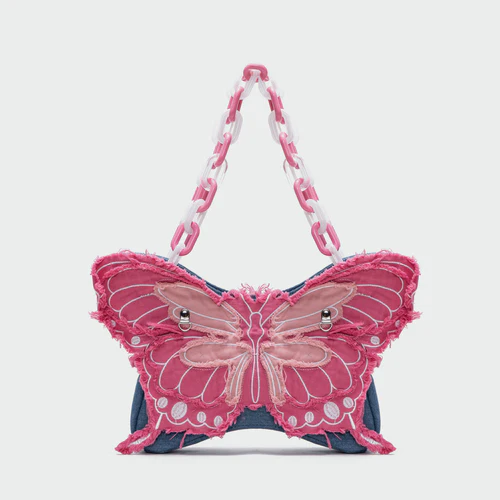 Y2k Butterfly shape denim crossbody bag