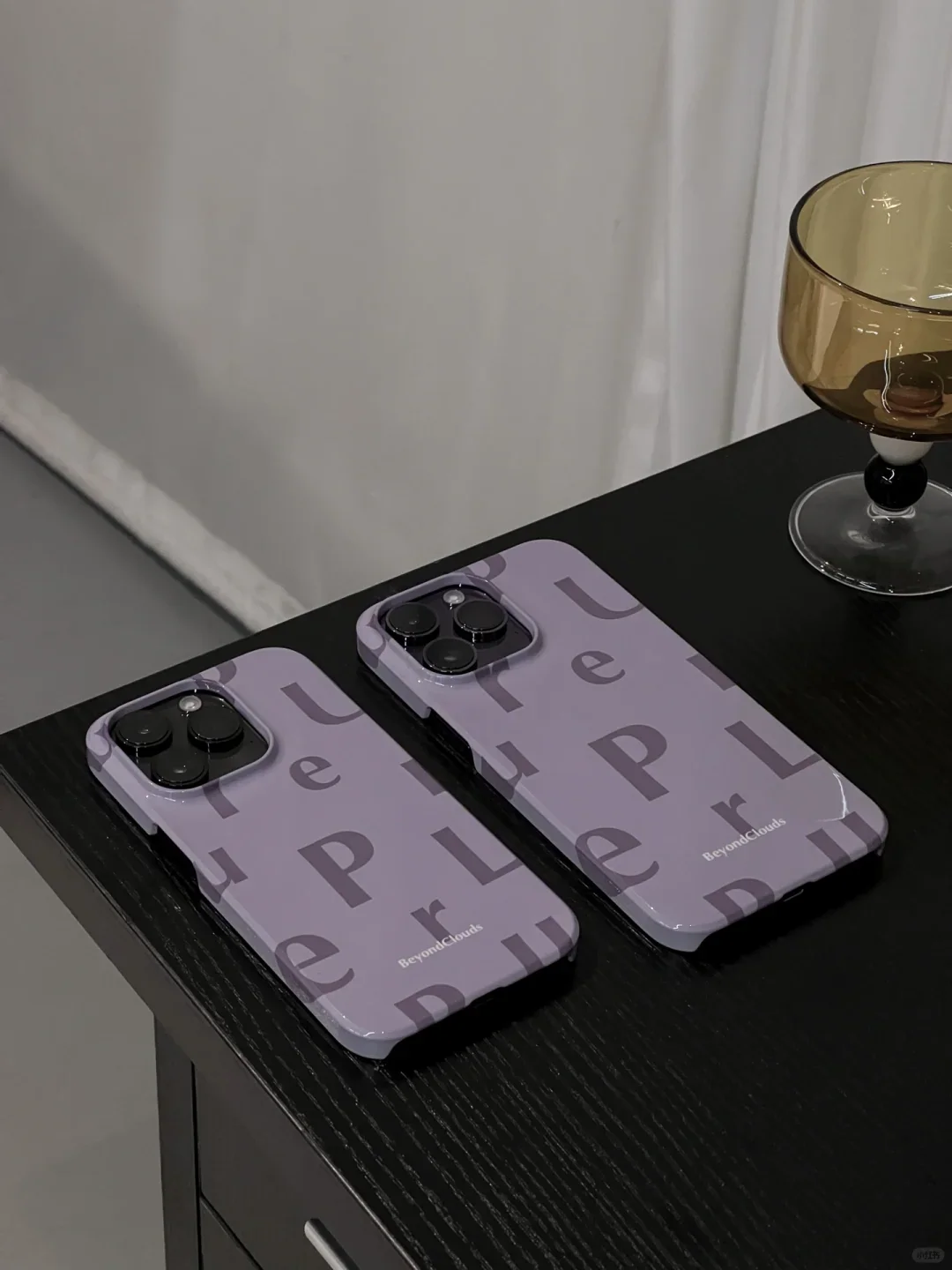 Purple Alphabet Printed Phone Case