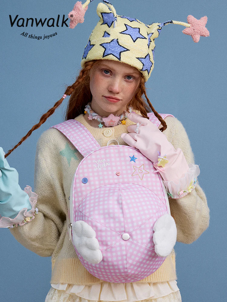 Vanwalk Lucky Star Series Baseball Cap Shaped Backpack