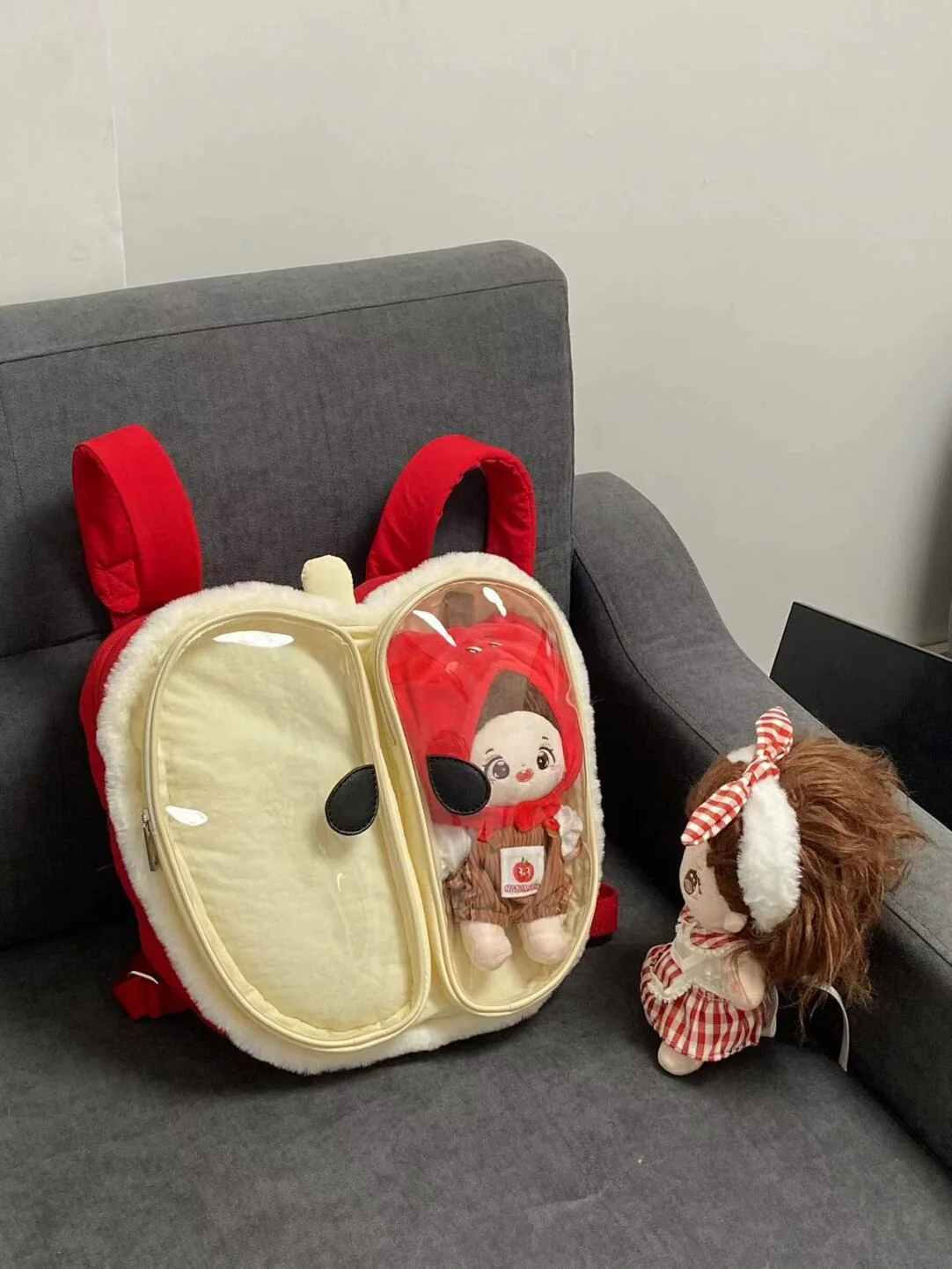 Plush Apple-Shaped Ita Backpack