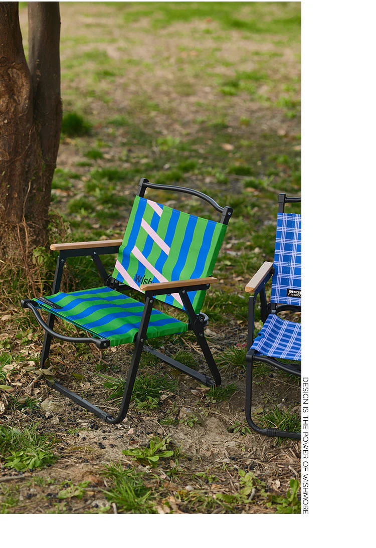 Plaid Foldable Outdoor Camp Chair