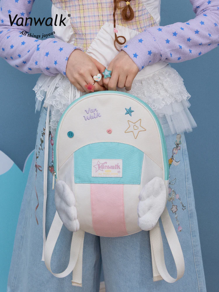 Vanwalk Lucky Star Series Baseball Cap Shaped Backpack