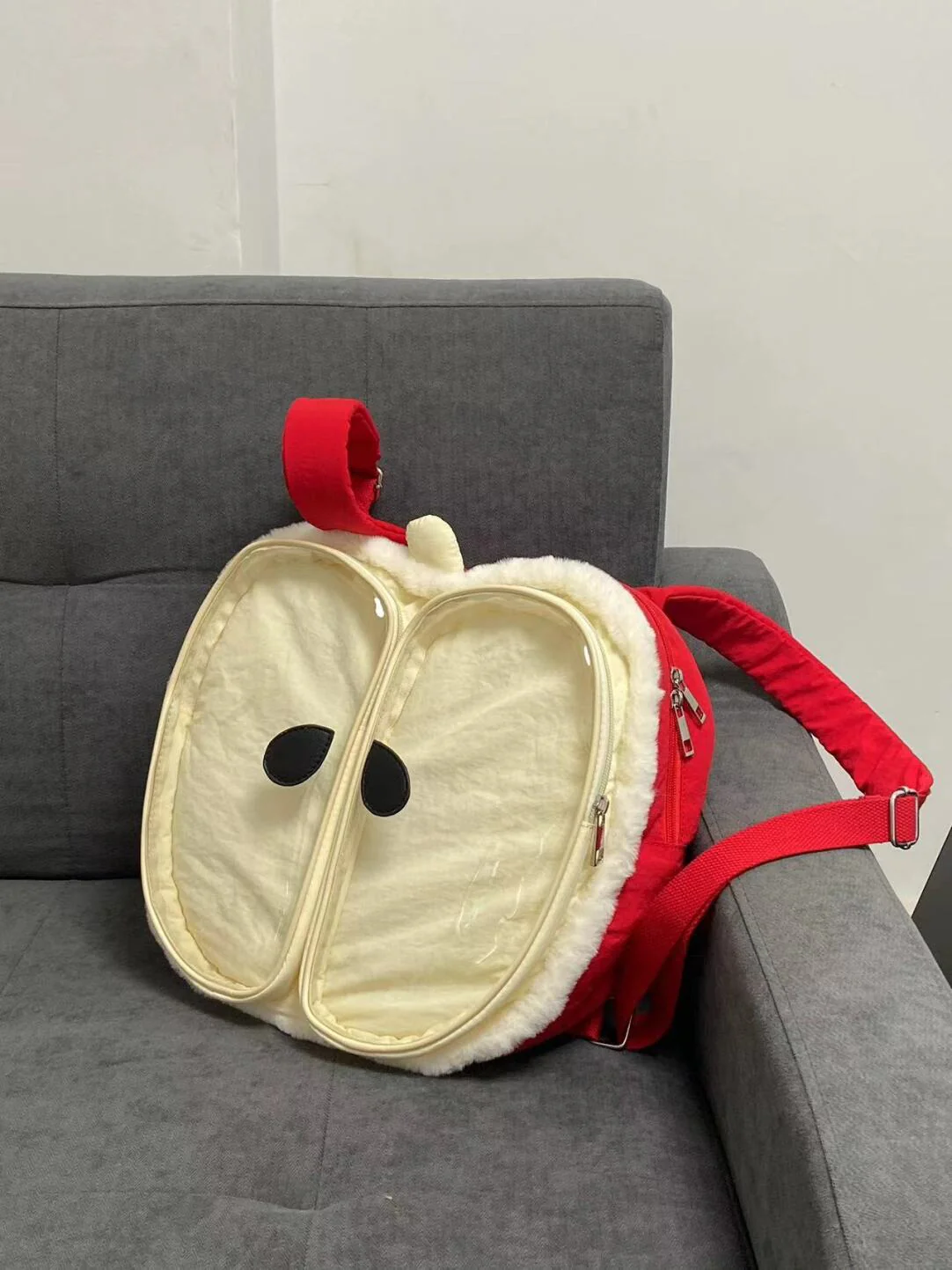 Plush Apple-Shaped Ita Backpack