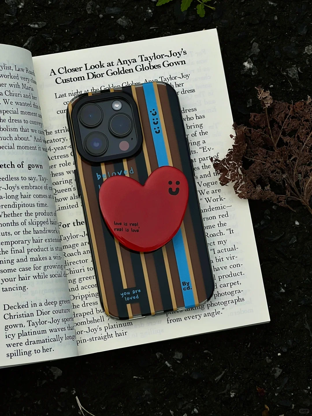 Black Brown Strip Phone Case
