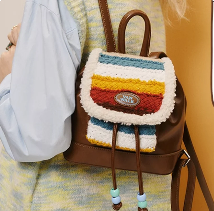 Spring Pasture Cowboy Drawstring Mini Backpack