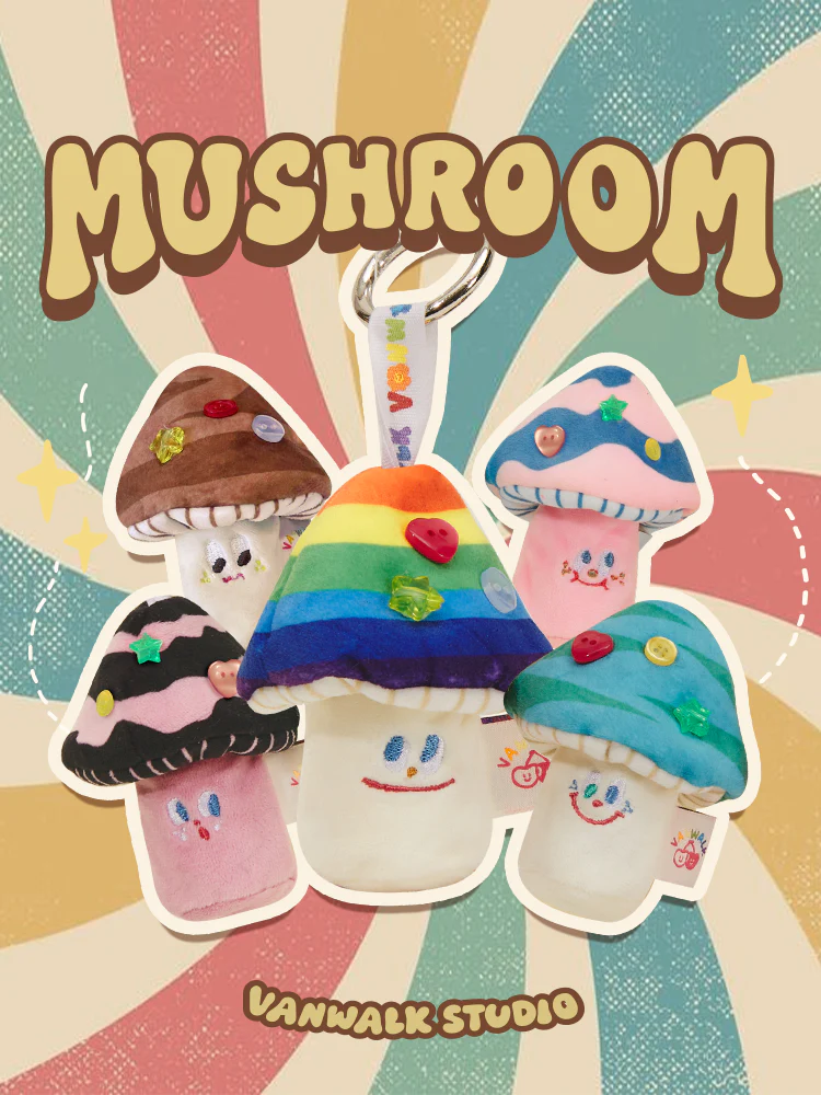 Spring Pasture Mushroom Doll Mini Bag