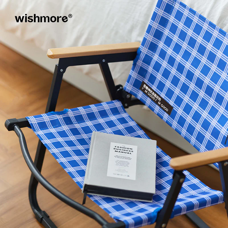Plaid Foldable Outdoor Camp Chair