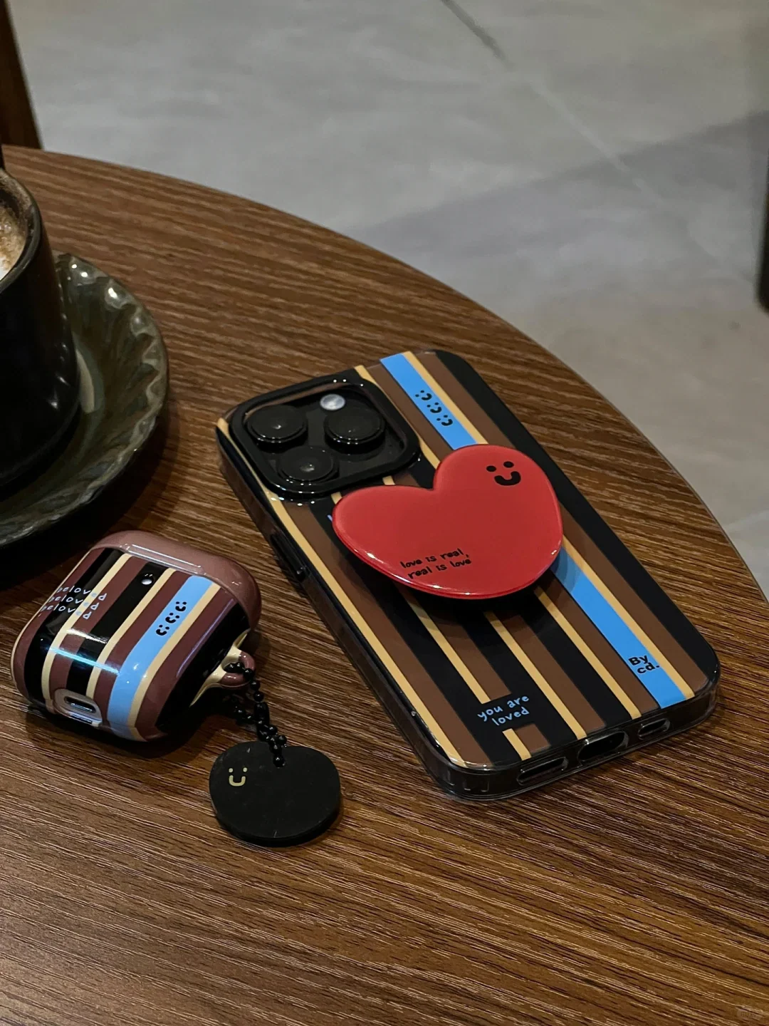 Black Brown Strip Phone Case