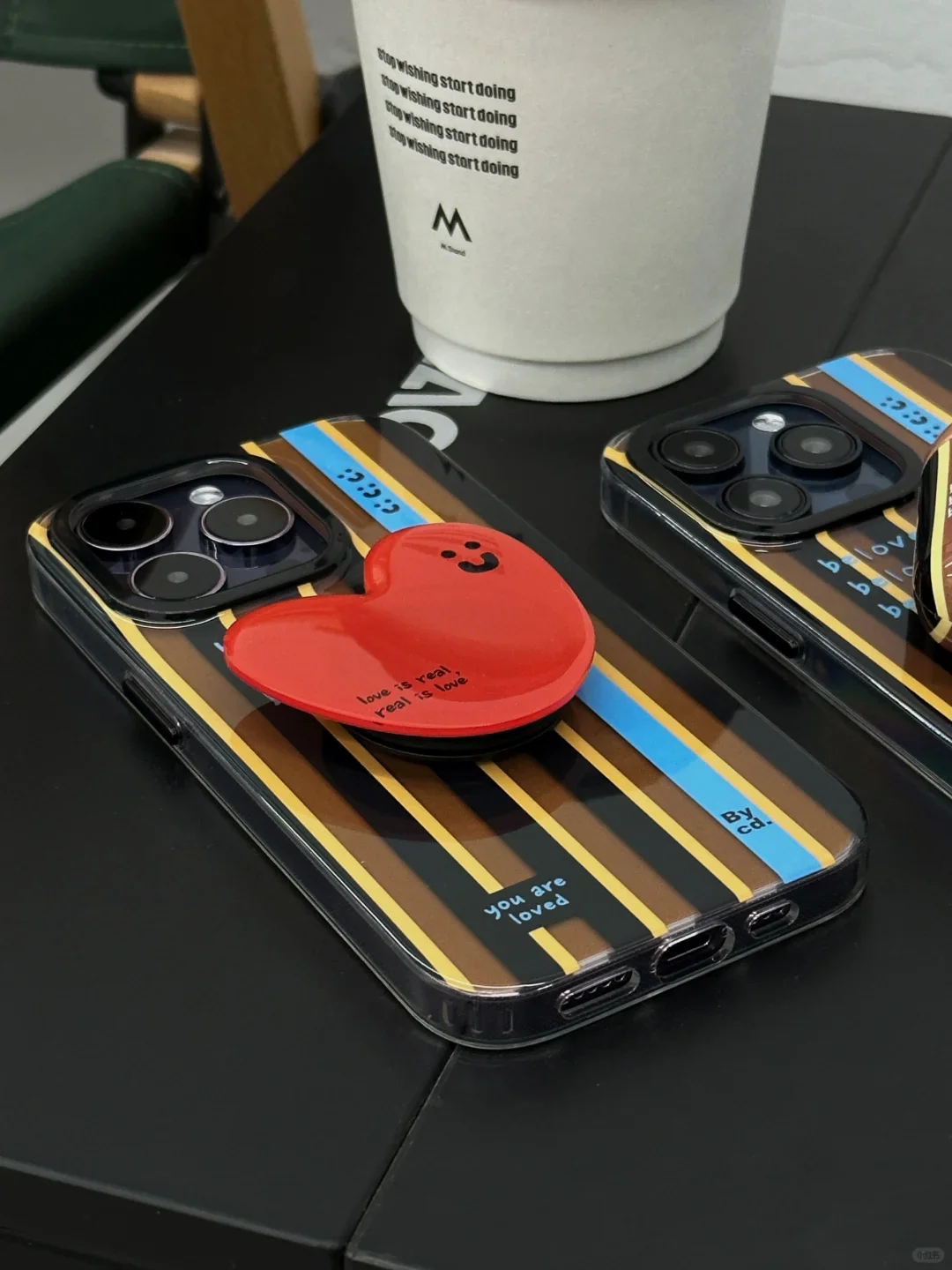 Black Brown Strip Phone Case