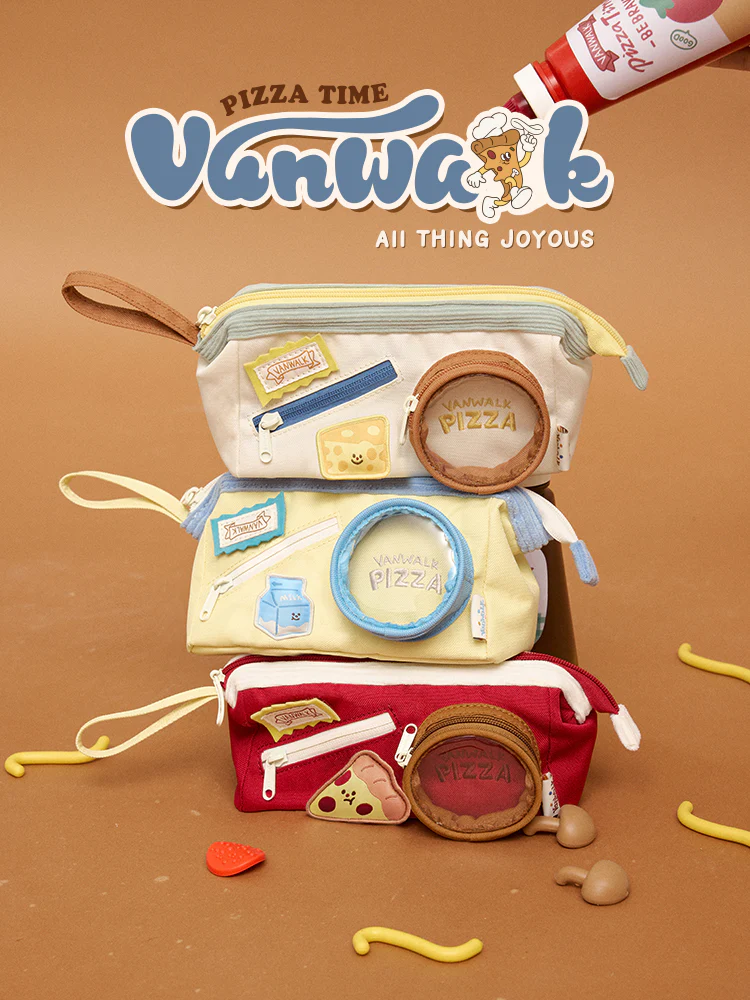 Vanwalk Pizza Time Pencil Bag