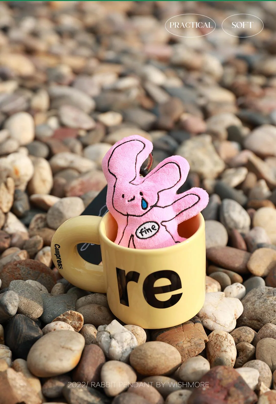 Crying Pink Rabbit Bag Charm