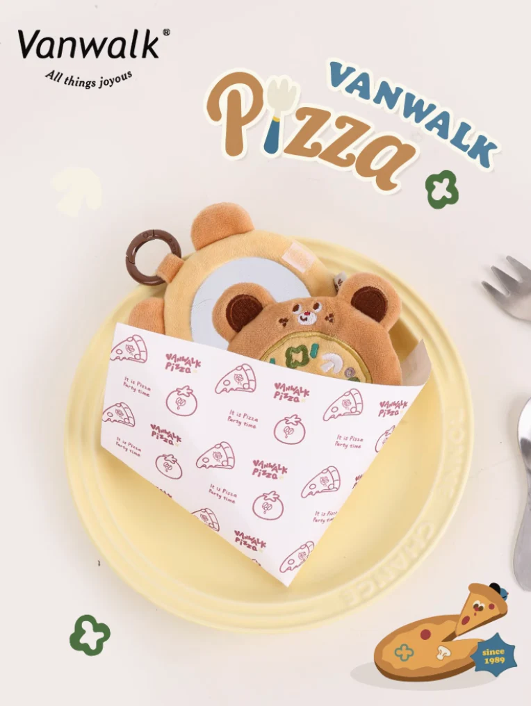 Vanwallk Pizza Time Mini Mirror