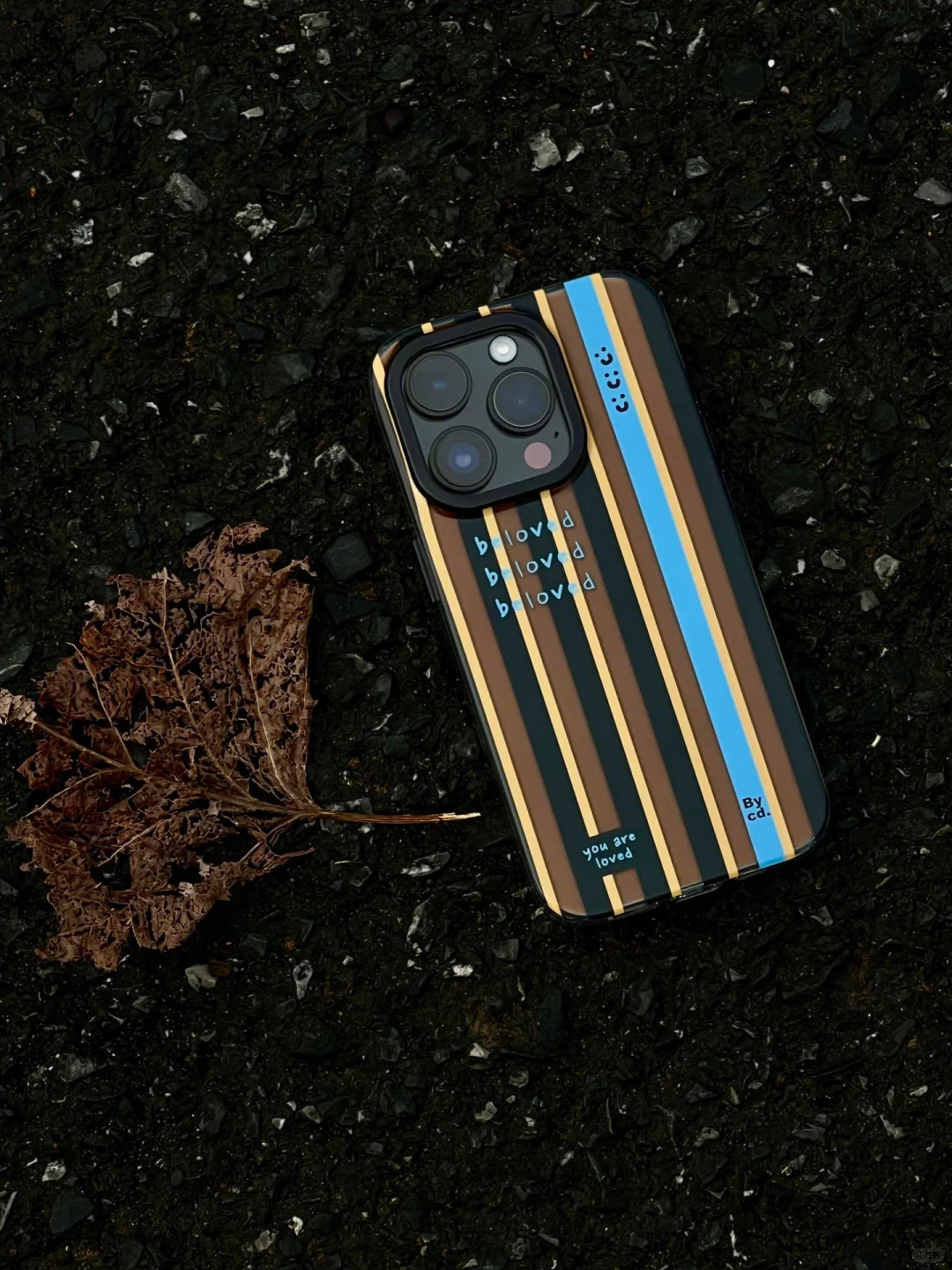 Black Brown Strip Phone Case