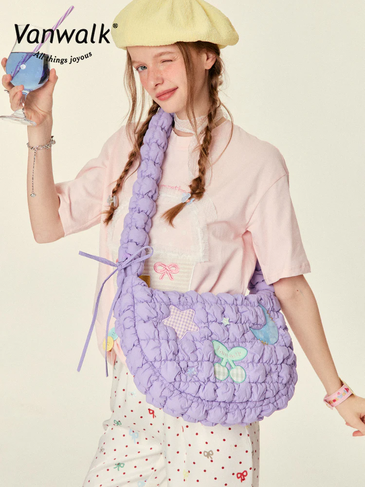 VANWALK Bubble Island Ruffled Cloud Crossbody Bag