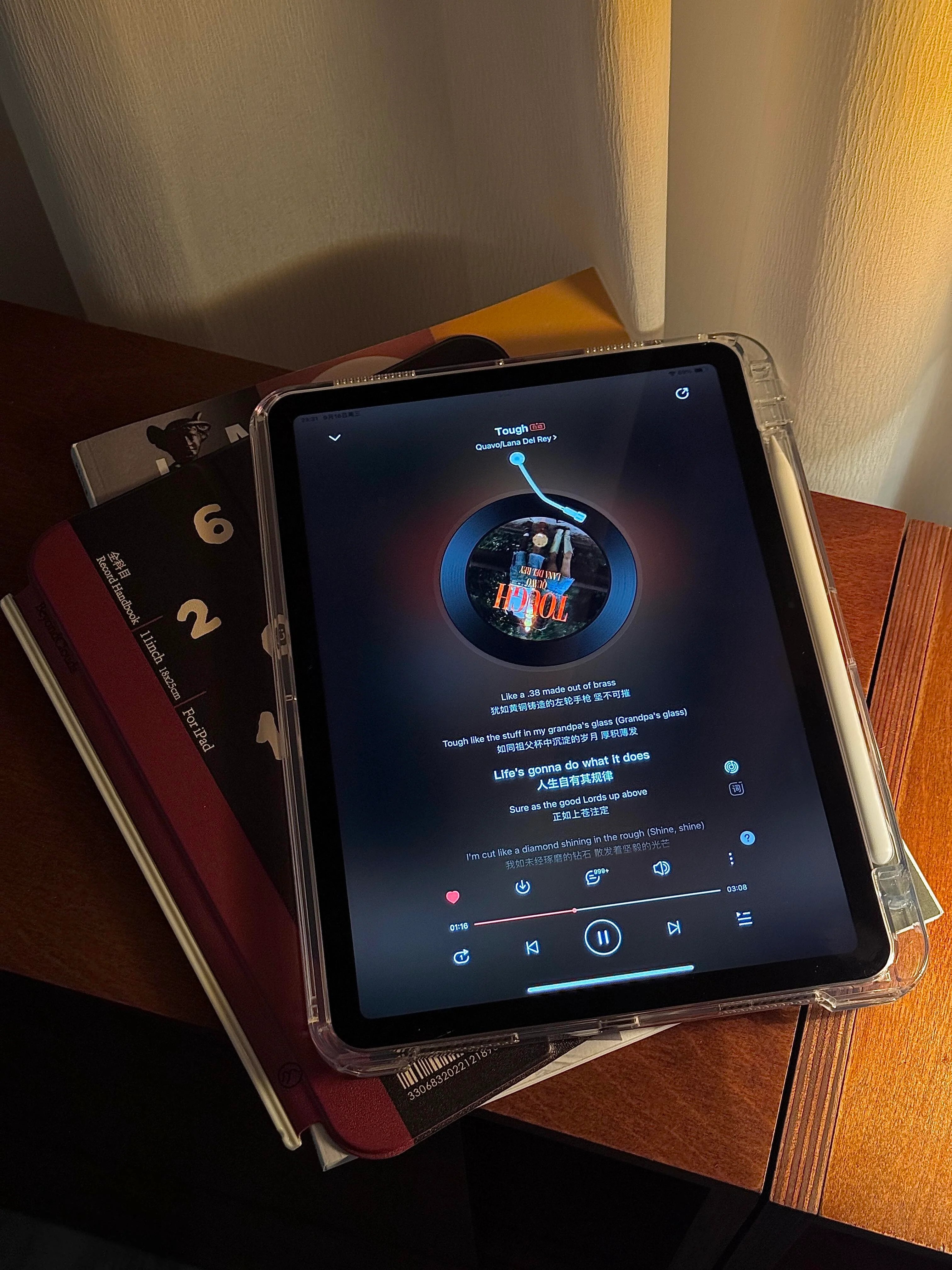 Black Red Number iPad Case