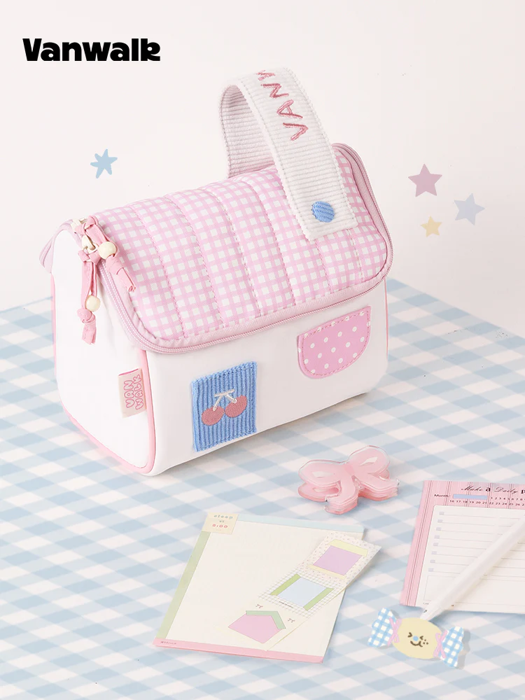 Vanwalk Cherry House Portable Makeup Pouch